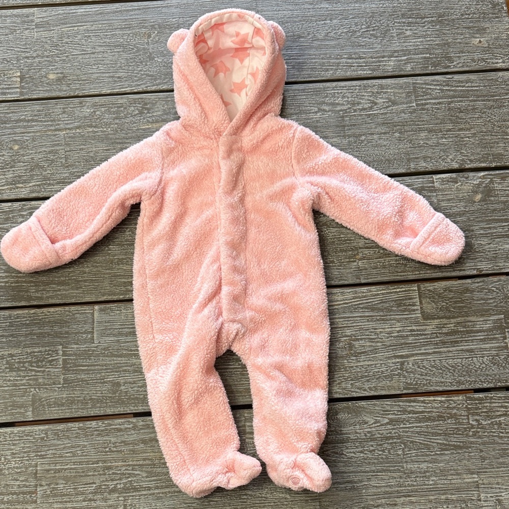 Magnetic Me Pink Fleece Baby Footie